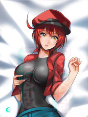 Red Blood Cell Body pillow case CELLS AT WORK! Mitgard-Knight