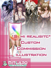 Artist commission body pillow: Look for your dreamed custom OC / character Dakimakura - SEMI REALISTIC Painted version - 1