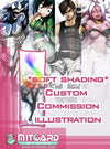 Artist commission body pillow: Look for your dreamed custom OC / character Dakimakura - SOFT SHADING Painted version - 1