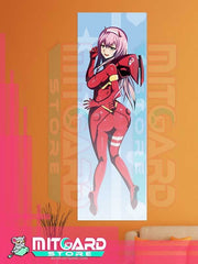 DARLING IN THE FRANXX Zero Two wall scroll fabric or Adhesive Vinyl poster - Vinil poster GLOSSY / 50cm x 150cm - 2