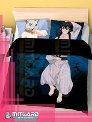 DEMON SLAYER: KIMETSU NO YAIBA Hashibira Inosuke - Bed Sheet or Duvet Cover Anime videogame - Duvet cover + 2 set 70x45cm Pillow cover / 
