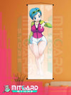 DRAGON BALL SUPER Bulma wall scroll fabric or Adhesive Vinyl poster - Fabric poster WITH plastic pole / 50cm x 150cm - 1