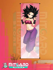 DRAGON BALL SUPER Caulifla wall scroll fabric or Adhesive Vinyl poster - Fabric poster WITH plastic pole / 50cm x 150cm - 1