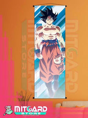 DRAGON BALL SUPER Goku V1 wall scroll fabric or Adhesive Vinyl poster - Fabric poster WITH plastic pole / 50cm x 150cm - 1