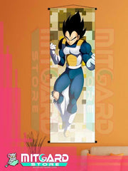 DRAGON BALL SUPER Vegeta wall scroll fabric or Adhesive Vinyl poster - Fabric poster WITH plastic pole / 50cm x 150cm - 1