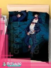 MY HERO ACADEMIA Blueflame / Dabi - Bed Sheet or Duvet Cover Anime videogame - Flat bed sheet + 2 set 70x45cm Pillow cover / 120cm x 200cm /
