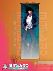 MY HERO ACADEMIA Blueflame / Dabi V1 wall scroll fabric or Adhesive Vinyl poster - Fabric poster WITH plastic pole / 50cm x 150cm - 1