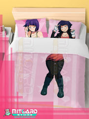 MY HERO ACADEMIA Kyouka Jiro - Bed Sheet or Duvet Cover Anime videogame - Duvet cover + 2 set 70x45cm Pillow cover / 120cm x 200cm / Poplin 