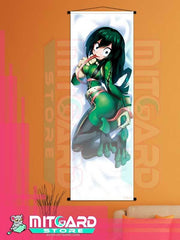MY HERO ACADEMIA Tsuyu Asui V2 wall scroll fabric or Adhesive Vinyl poster - Fabric poster WITH plastic pole / 50cm x 150cm - 1