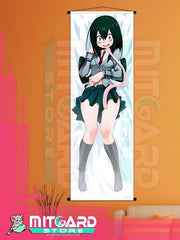 MY HERO ACADEMIA Tsuyu Asui V3 wall scroll fabric or Adhesive Vinyl poster - Fabric poster WITH plastic pole / 50cm x 150cm - 1