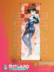 NEON GENESIS EVANGELION Shinji Ikari wall scroll fabric or Adhesive Vinyl poster - Fabric poster WITH plastic pole / 50cm x 150cm - 1