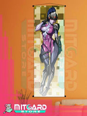 OVERWATCH Widowmaker V1 wall scroll fabric or Adhesive Vinyl poster - Fabric poster WITH plastic pole / 50cm x 150cm - 1
