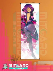 PALADINS Skye Heartbreaker V2 wall scroll fabric or Adhesive Vinyl poster - Fabric poster WITH plastic pole / 50cm x 150cm - 1