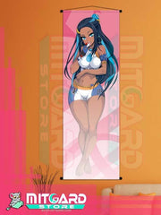 POKEMON SWORD & SHIELD Nessa wall scroll fabric or Adhesive Vinyl poster - Fabric poster WITH plastic pole / 50cm x 150cm - 1