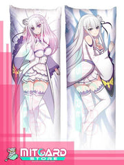 RE; ZERO Emilia Body pillow case Dakimakura - 50cmx150cm / Velvet / 2 Sides Printed - 1