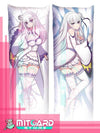 RE; ZERO Emilia Body pillow case Dakimakura - 50cmx150cm / Velvet / 2 Sides Printed - 1