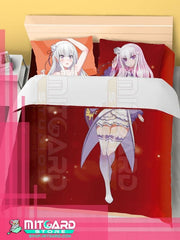 RE:ZERO Emilia - Bed Sheet or Duvet Cover Anime videogame - 5