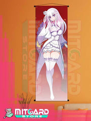 RE:ZERO Emilia V1 wall scroll fabric or Adhesive Vinyl poster - Fabric poster WITH plastic pole / 50cm x 150cm - 1