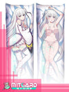 RE:ZERO Emilia with swimwear Body pillow case Dakimakura - 50cmx150cm / Peach Skin / 2 Sides Printed - 1
