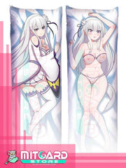 RE:ZERO Emilia with swimwear Body pillow case Dakimakura - 5