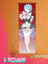 RE:ZERO Rem V1 wall scroll fabric or Adhesive Vinyl poster - Fabric poster WITH plastic pole / 50cm x 150cm - 1