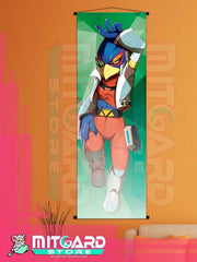 STARFOX Falcon wall scroll fabric or Adhesive Vinyl poster - Fabric poster WITH plastic pole / 50cm x 150cm - 1