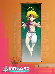 THE SEVEN DEADLY SINS Meliodas wall scroll fabric or Adhesive Vinyl poster - Fabric poster WITH plastic pole / 50cm x 150cm - 1