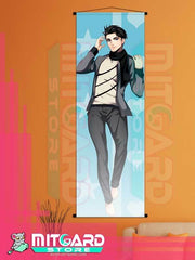 YURI ON ICE!!! Otabek Altin V1 wall scroll fabric or Adhesive Vinyl poster - Fabric poster WITH plastic pole / 50cm x 150cm - 1